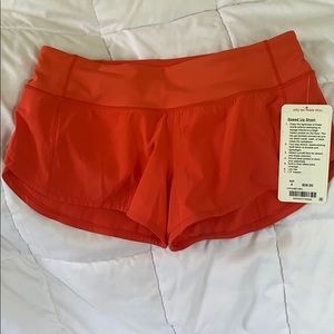 Lululemon speed up shorts. New with tags size 4.